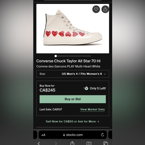 Comme des garcons CDG multi heart converse - Picture 2 of 2